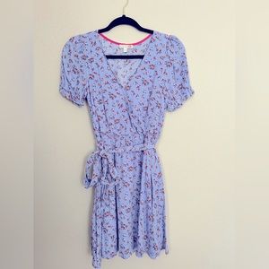 PUFF SLEEVES DRESS WITH BELT